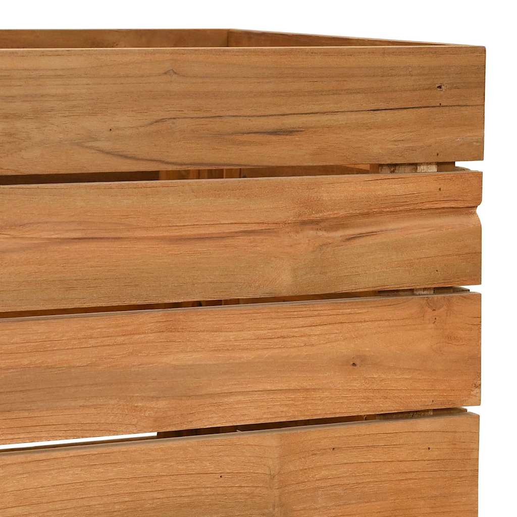 Povišena gredica 100 x 40 x 72 cm reciklirana tikovina i čelik