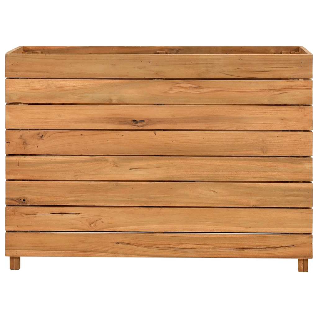 Povišena gredica 100 x 40 x 72 cm reciklirana tikovina i čelik