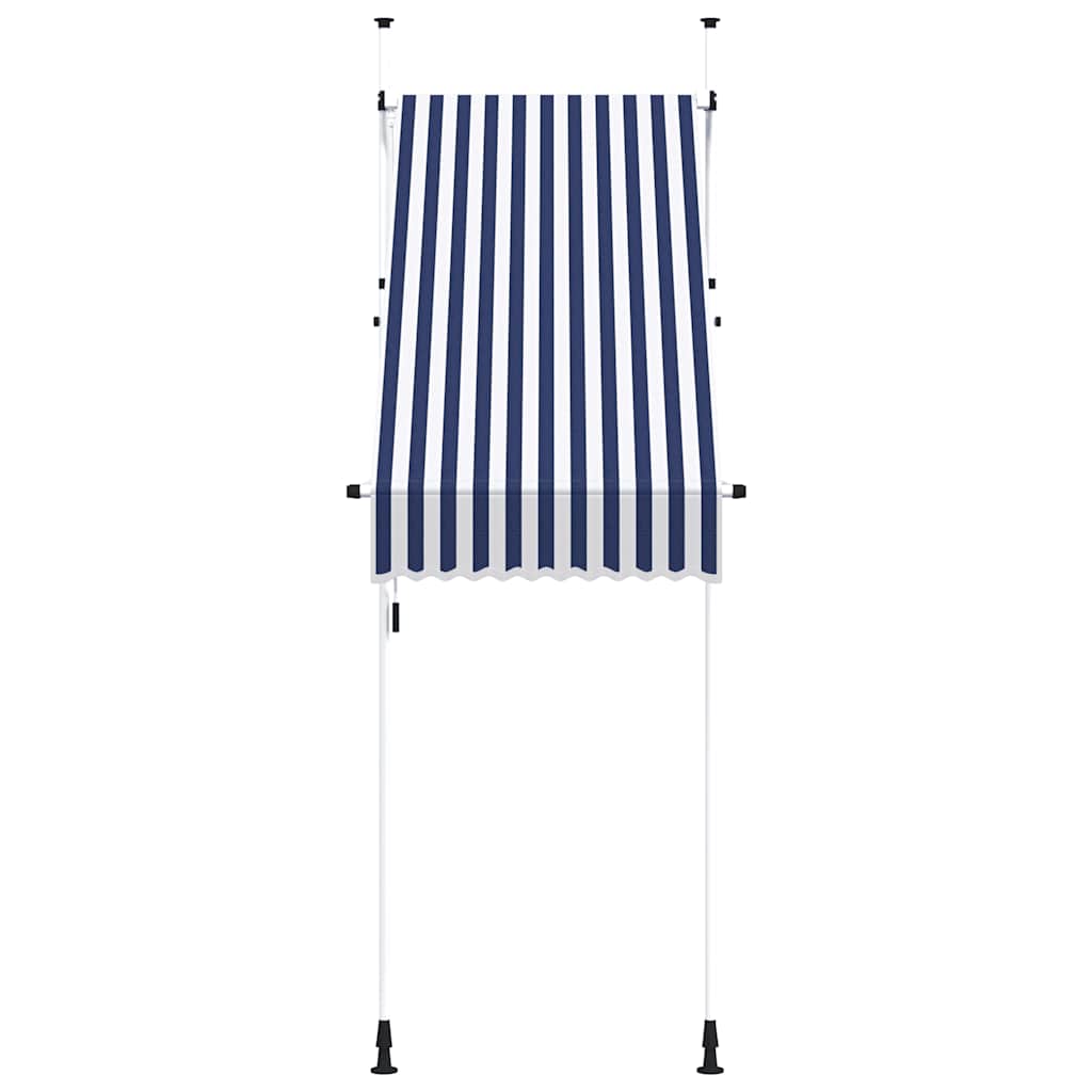 Tenda na ručno uvlačenje 100 cm plavo-bijela prugasta