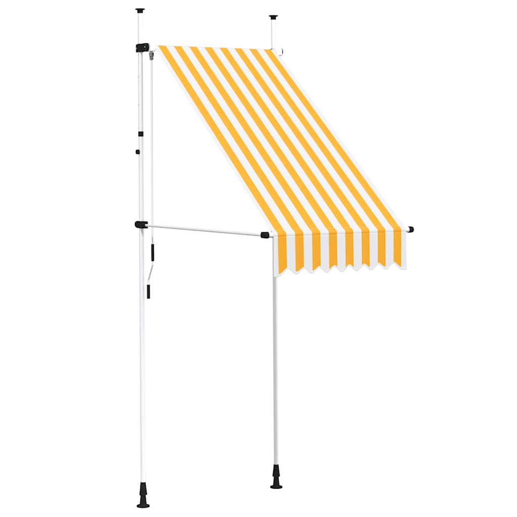 Tenda na ručno uvlačenje 100 cm narančasto-bijela prugasta