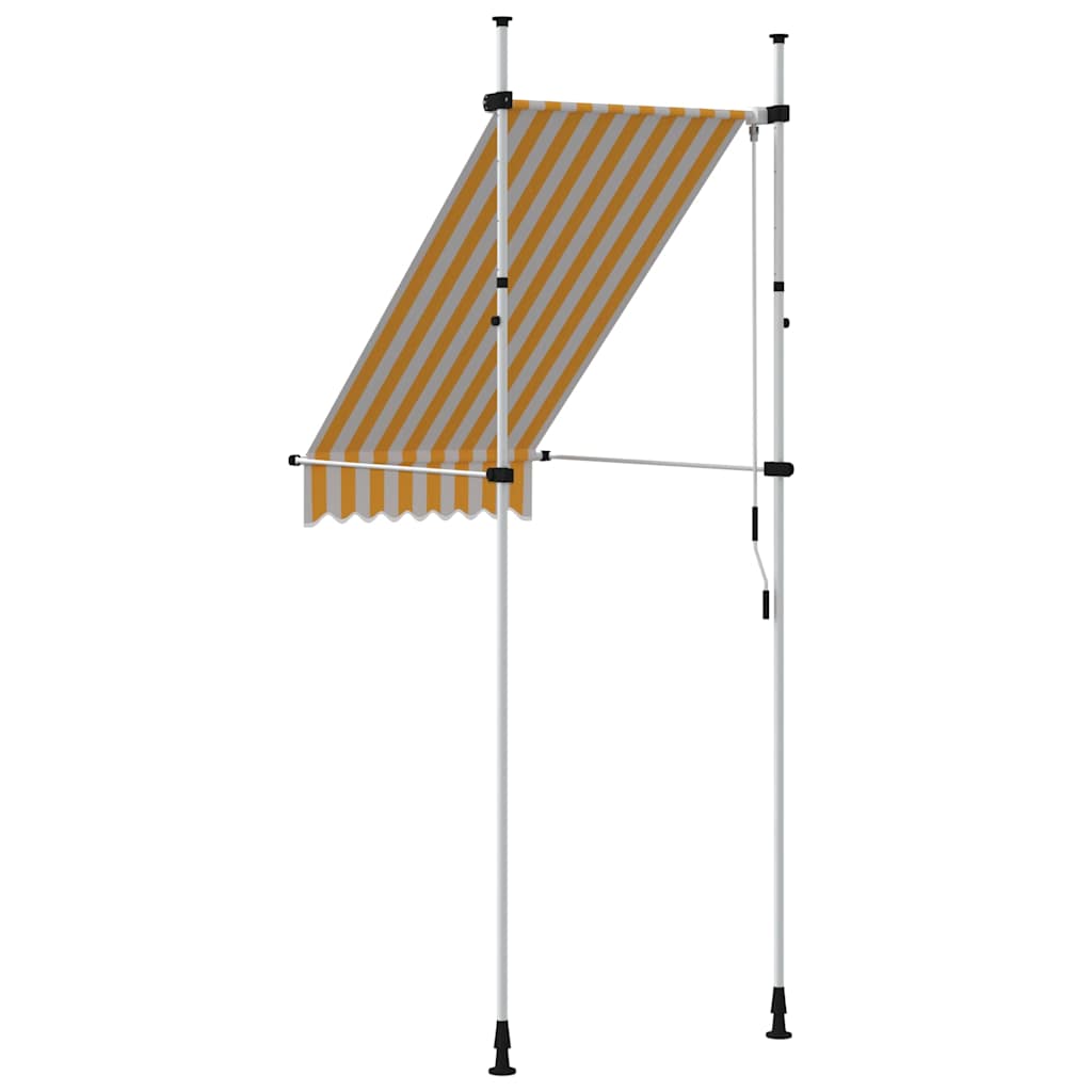 Tenda na ručno uvlačenje 100 cm narančasto-bijela prugasta