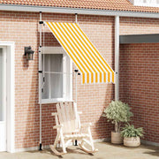 Tenda na ručno uvlačenje 100 cm narančasto-bijela prugasta