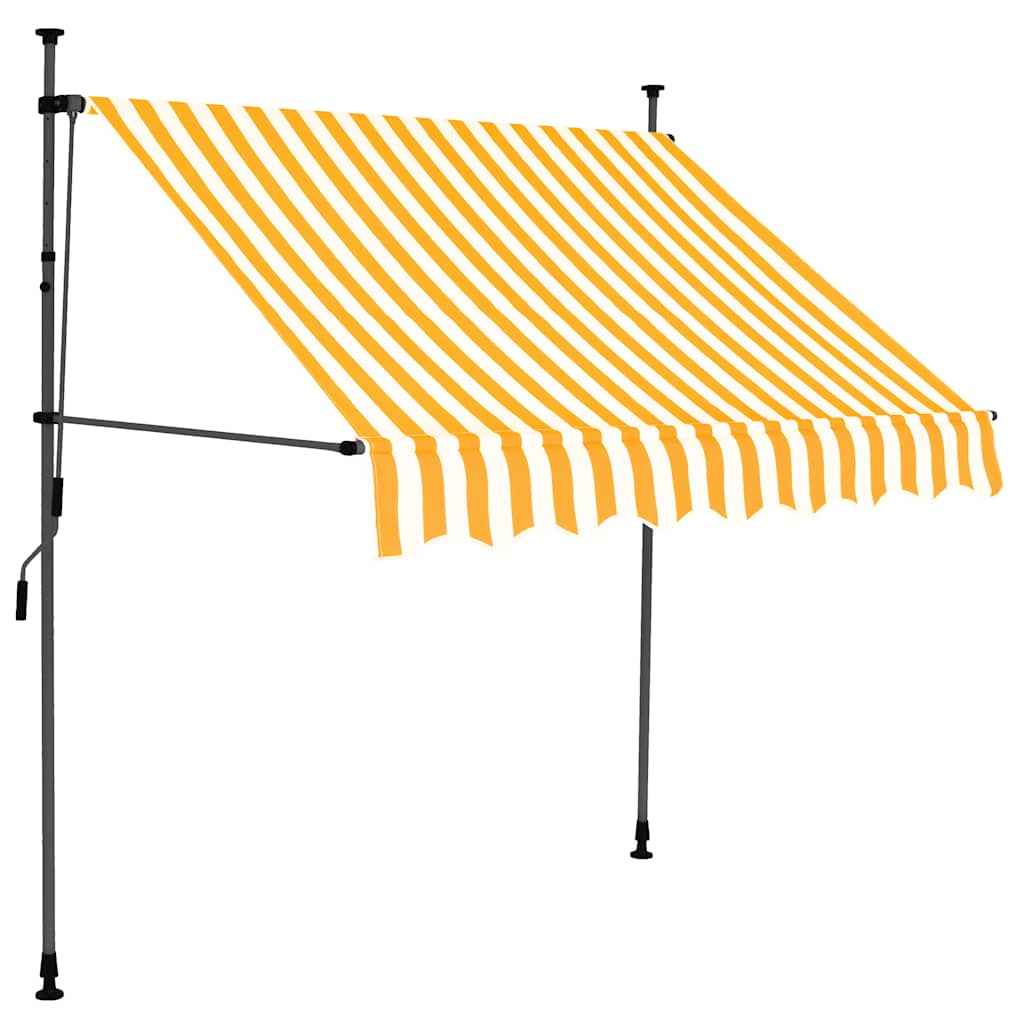Tenda na ručno uvlačenje LED 100 cm bijelo-narančasta