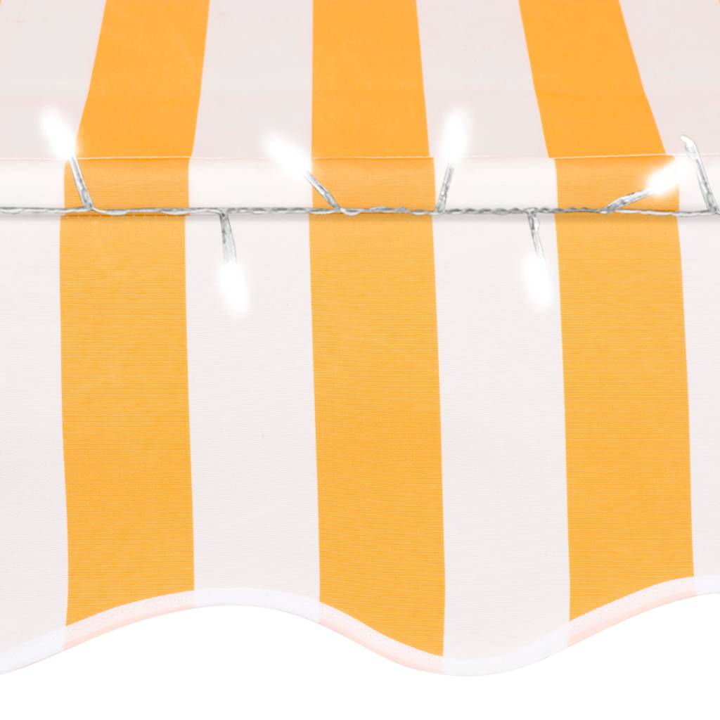 Tenda na ručno uvlačenje LED 100 cm bijelo-narančasta