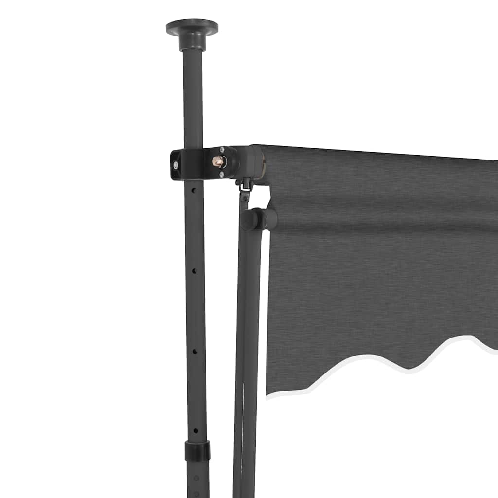 Tenda na ručno uvlačenje s LED svjetlima 150 cm antracit