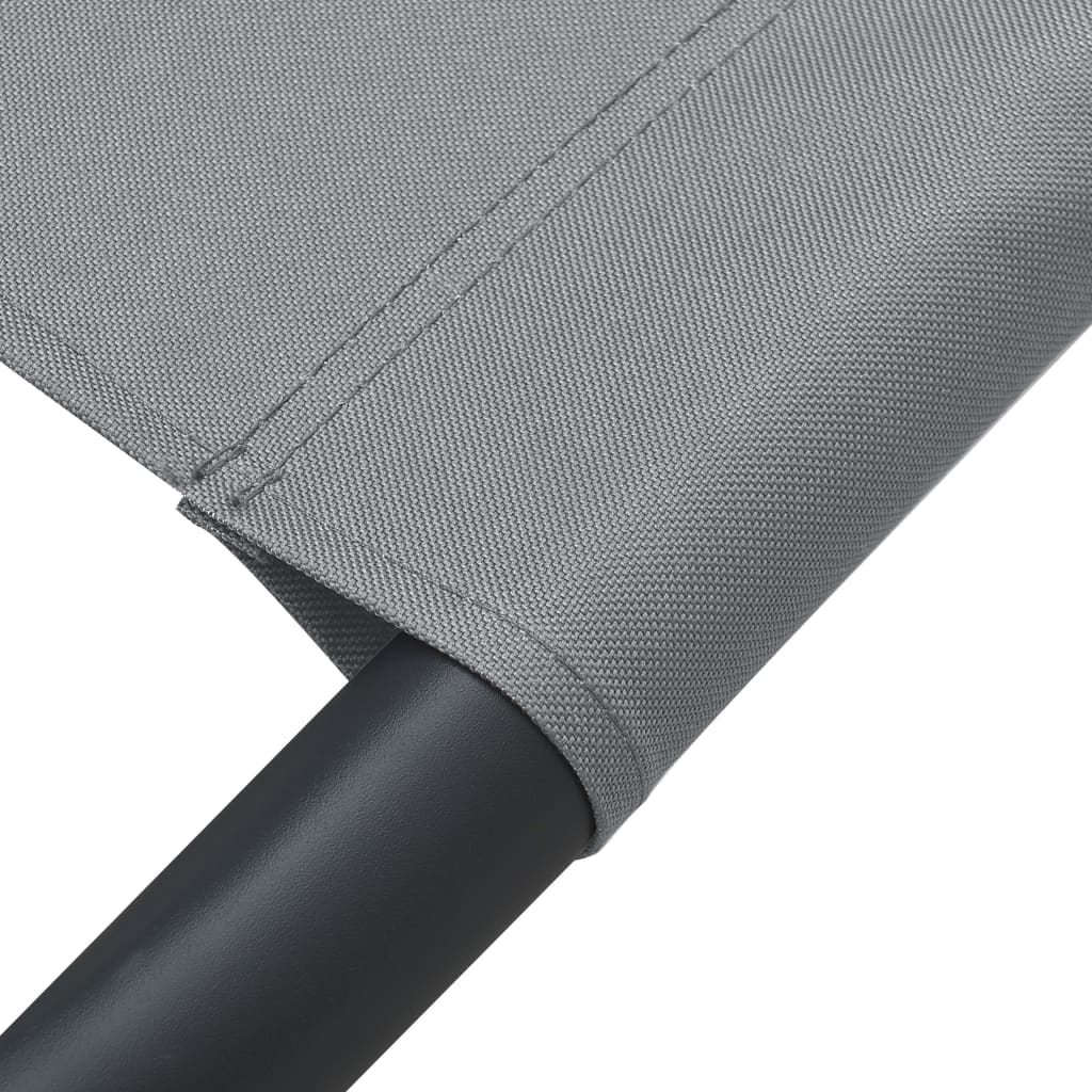 Vanjski ležaj s krovom i jastukom sivi
