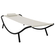 Vrtni ležaj krem 200 x 90 cm čelični
