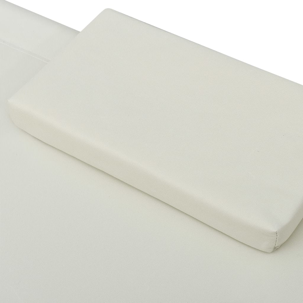 Vrtni ležaj krem 200 x 90 cm čelični