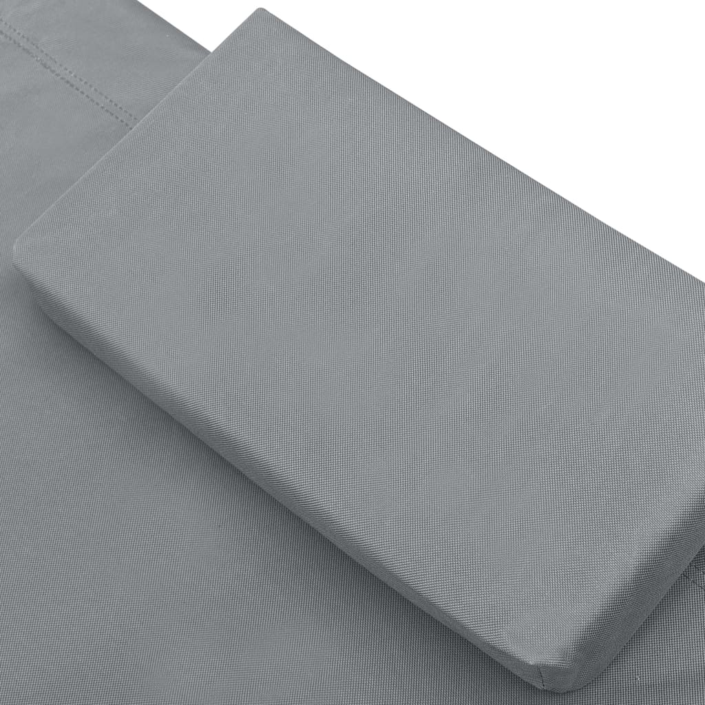Vrtni ležaj sivi 200 x 90 cm čelični