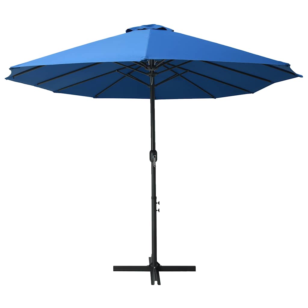 Vanjski suncobran s aluminijskim stupom 460 x 270 cm plavi