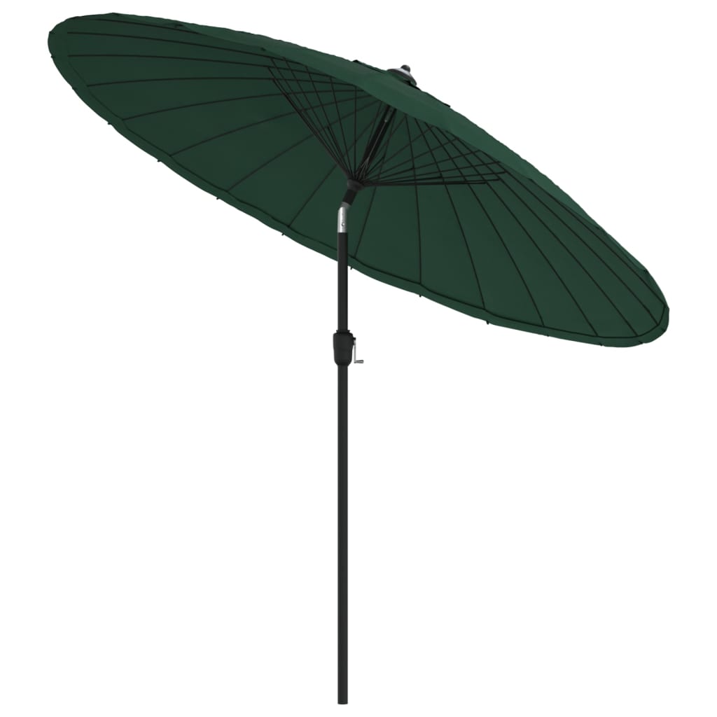 Vanjski suncobran s aluminijskim stupom 270 cm zeleni