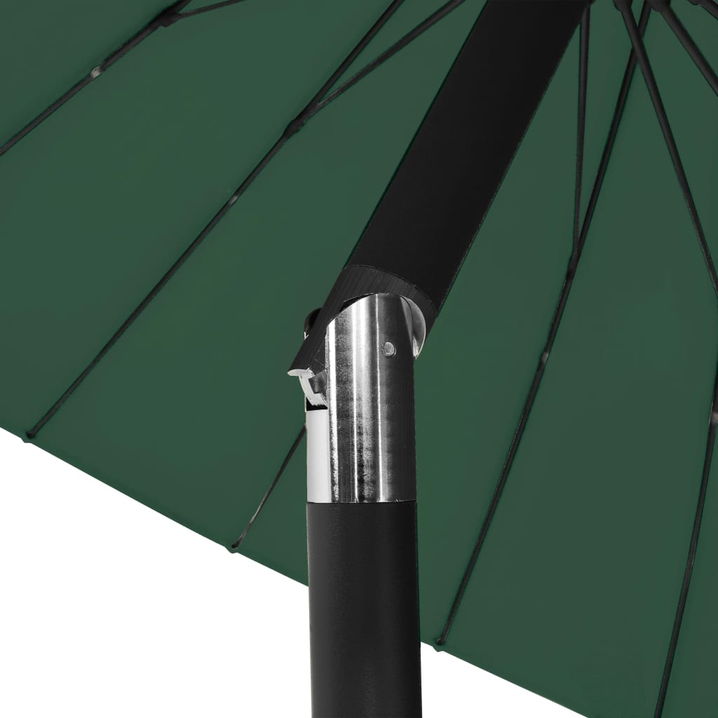 Vanjski suncobran s aluminijskim stupom 270 cm zeleni