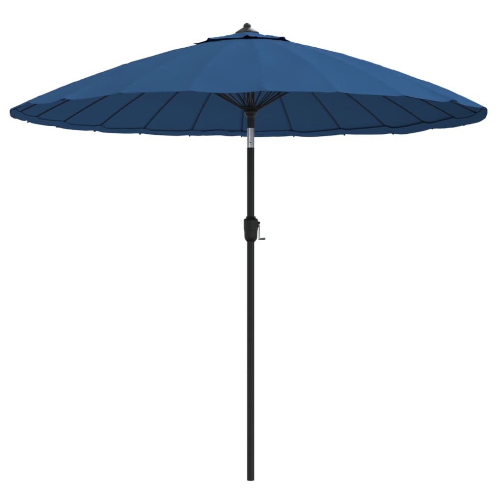 Vanjski suncobran s aluminijskim stupom 270 cm azurnoplavi