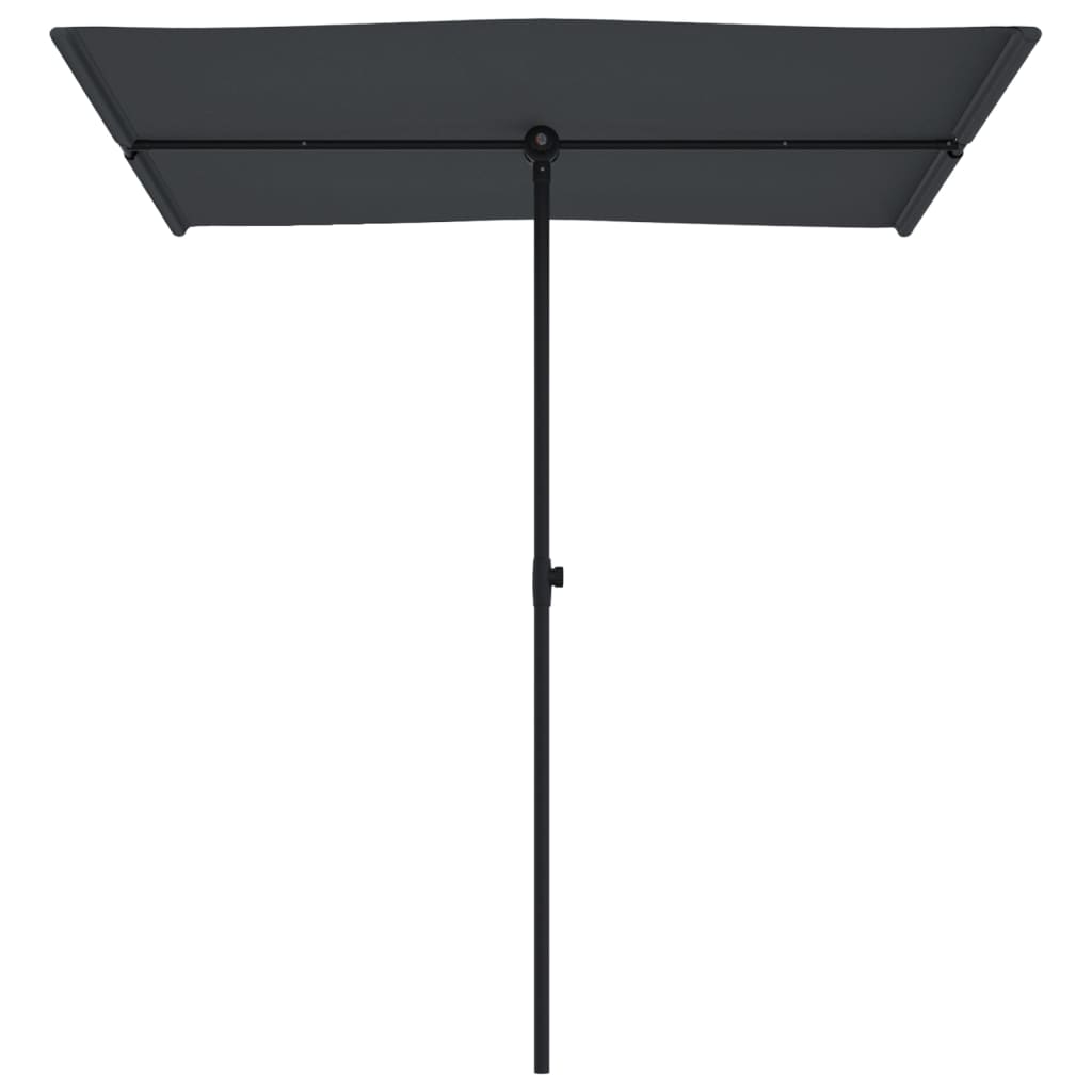Vrtni suncobran s aluminijskim stupom 180 x 110 cm crni