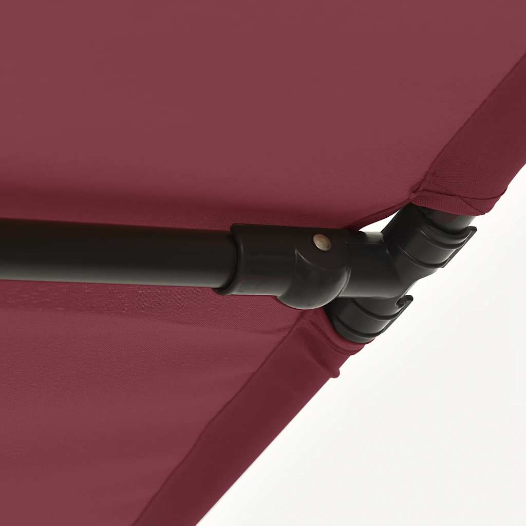 Vrtni suncobran s aluminijskim stupom 2 x 1,5 m bordo
