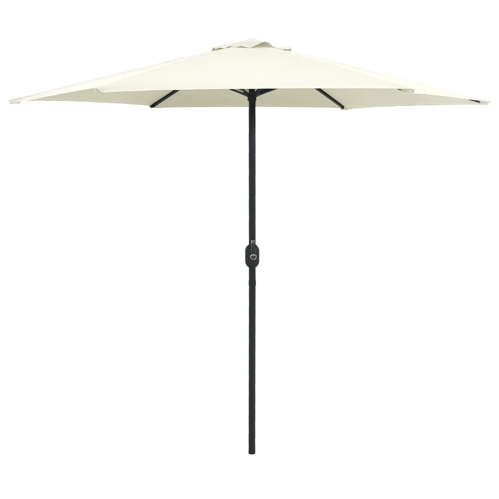 Vrtni suncobran s aluminijskim stupom 270x246 cm pijesak bijeli