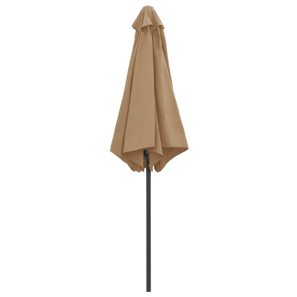 Vrtni suncobran s aluminijskim stupom 270 x 246 cm smeđesivi