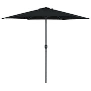 Vrtni suncobran s aluminijskim stupom 270 x 246 cm crni