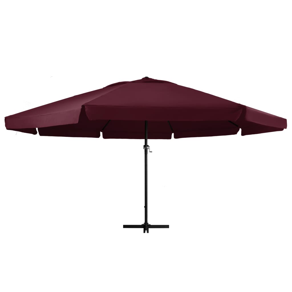 Vrtni suncobran s aluminijskim stupom 600 cm bordo