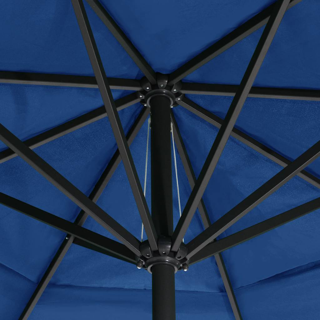 Vrtni suncobran s aluminijskim stupom 600 cm azurnoplavi