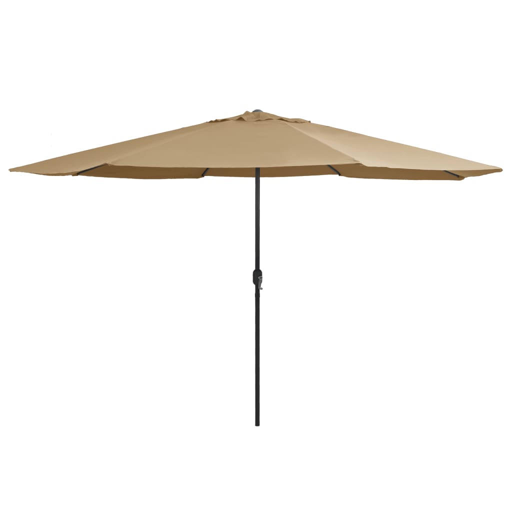 Vrtni suncobran s metalnim stupom 390 cm smeđesivi