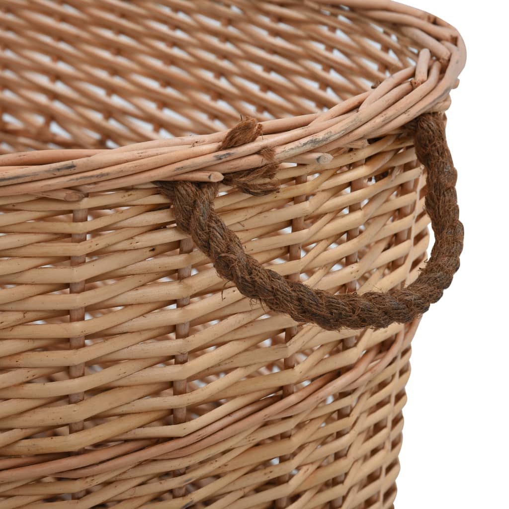 Košara za drva za ogrjev s ručkama 88x57x34 cm od prirodne vrbe