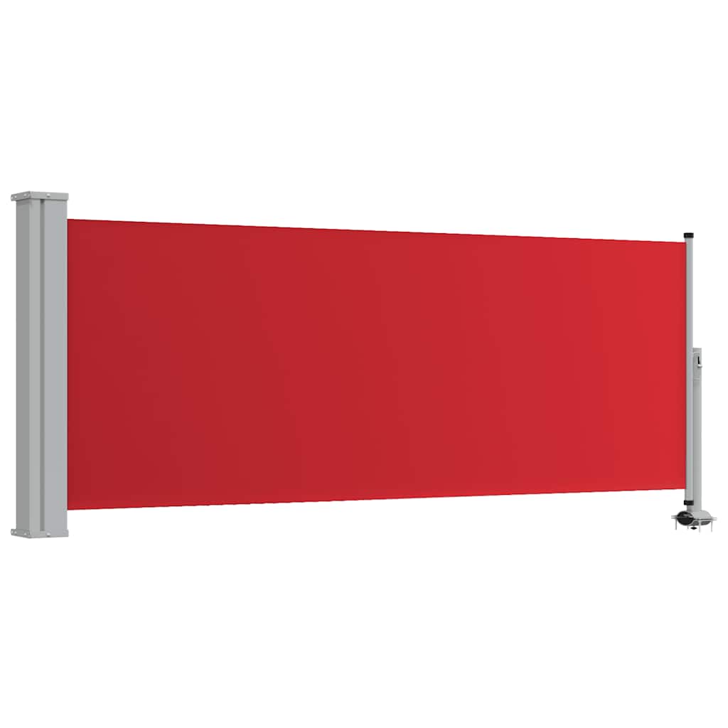 Uvlačiva bočna tenda za terasu 100 x 300 cm crvena