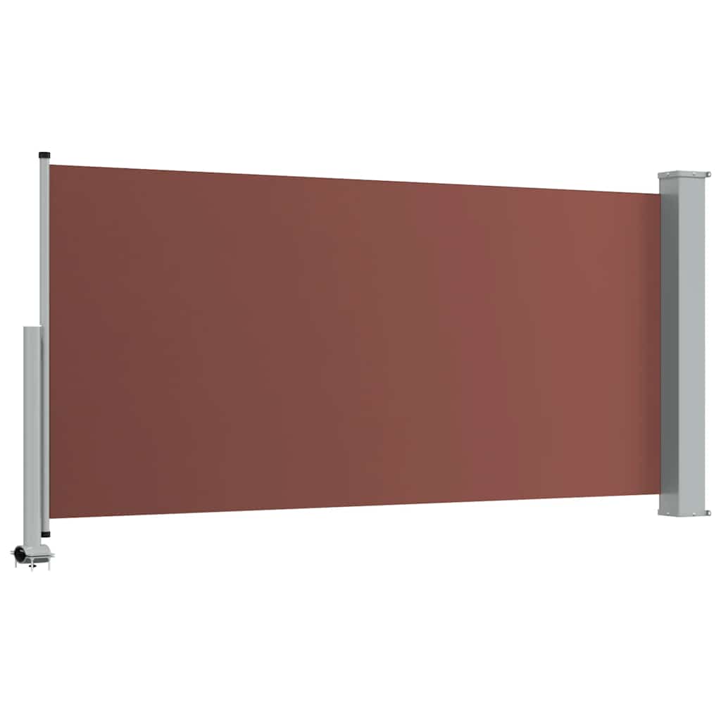 Uvlačiva bočna tenda za terasu 120 x 300 cm smeđa