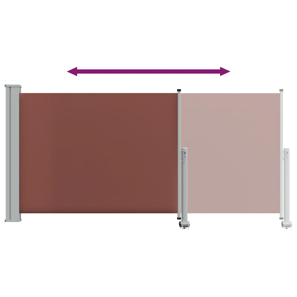 Uvlačiva bočna tenda za terasu 120 x 300 cm smeđa