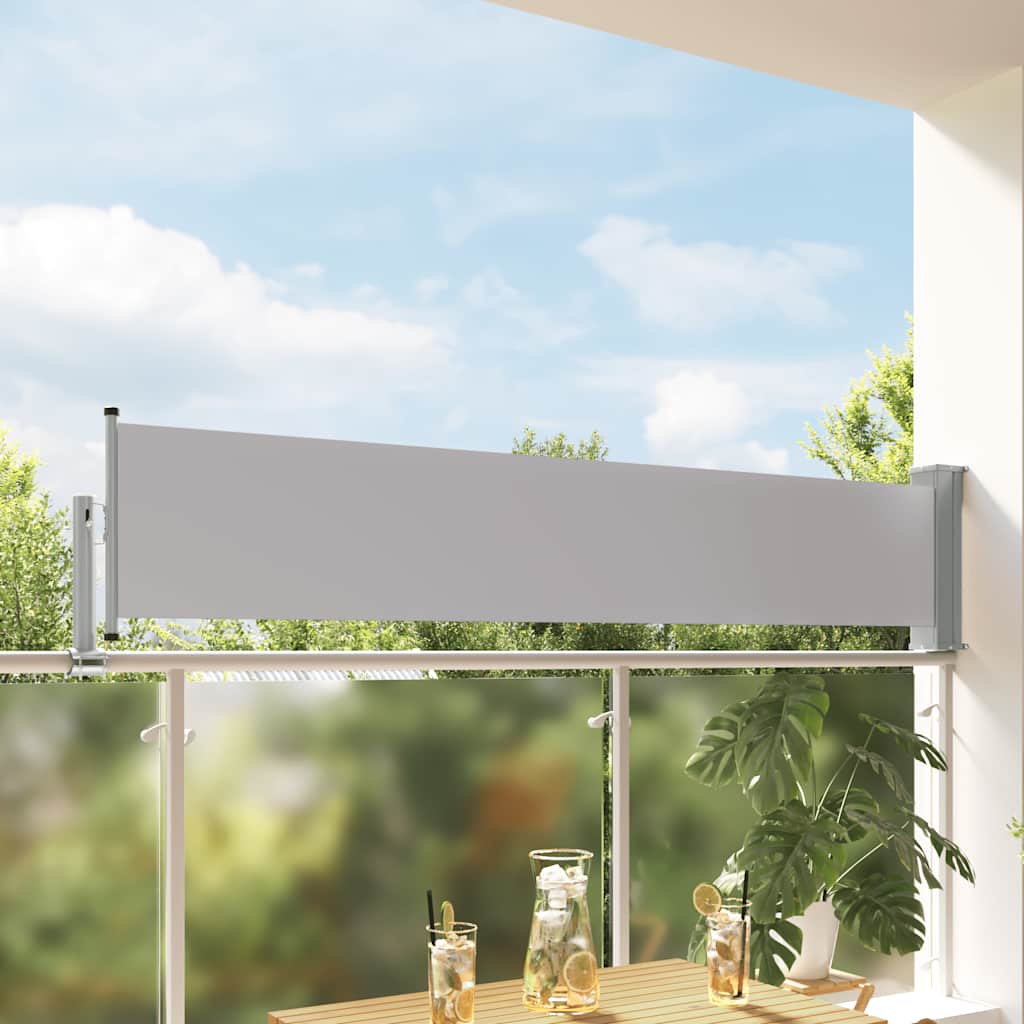 Uvlačiva bočna tenda za terasu 60 x 300 cm siva