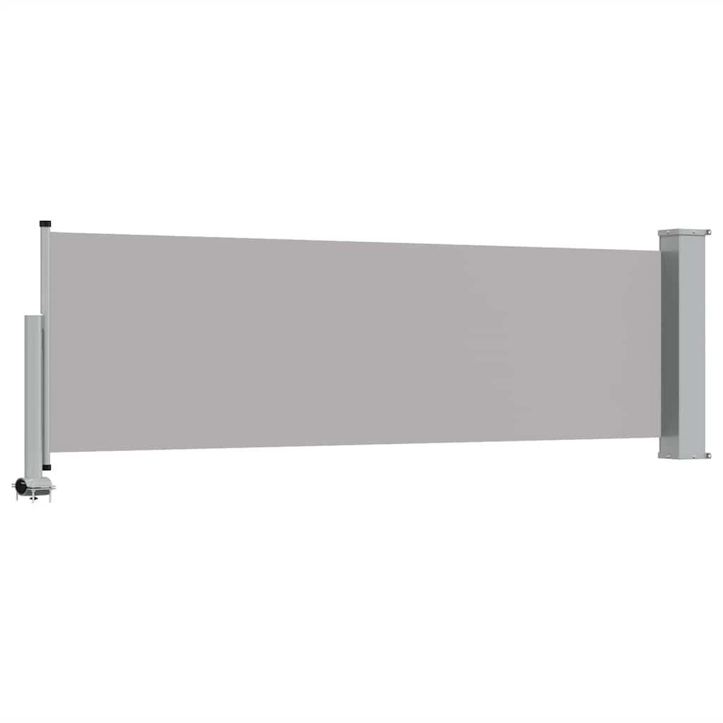 Uvlačiva bočna tenda za terasu 80 x 300 cm siva