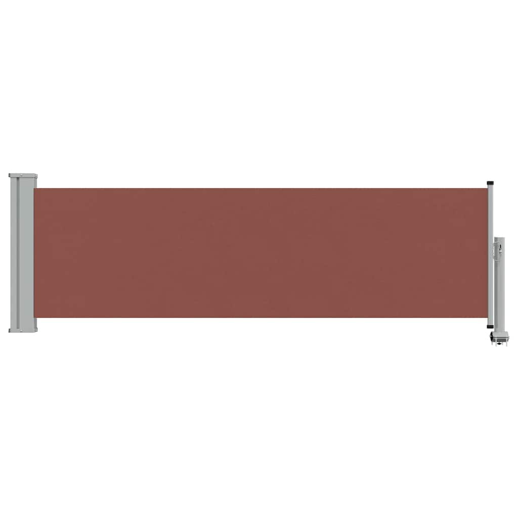 Uvlačiva bočna tenda za terasu 80 x 300 cm smeđa