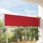 Uvlačiva bočna tenda za terasu 80 x 300 cm crvena