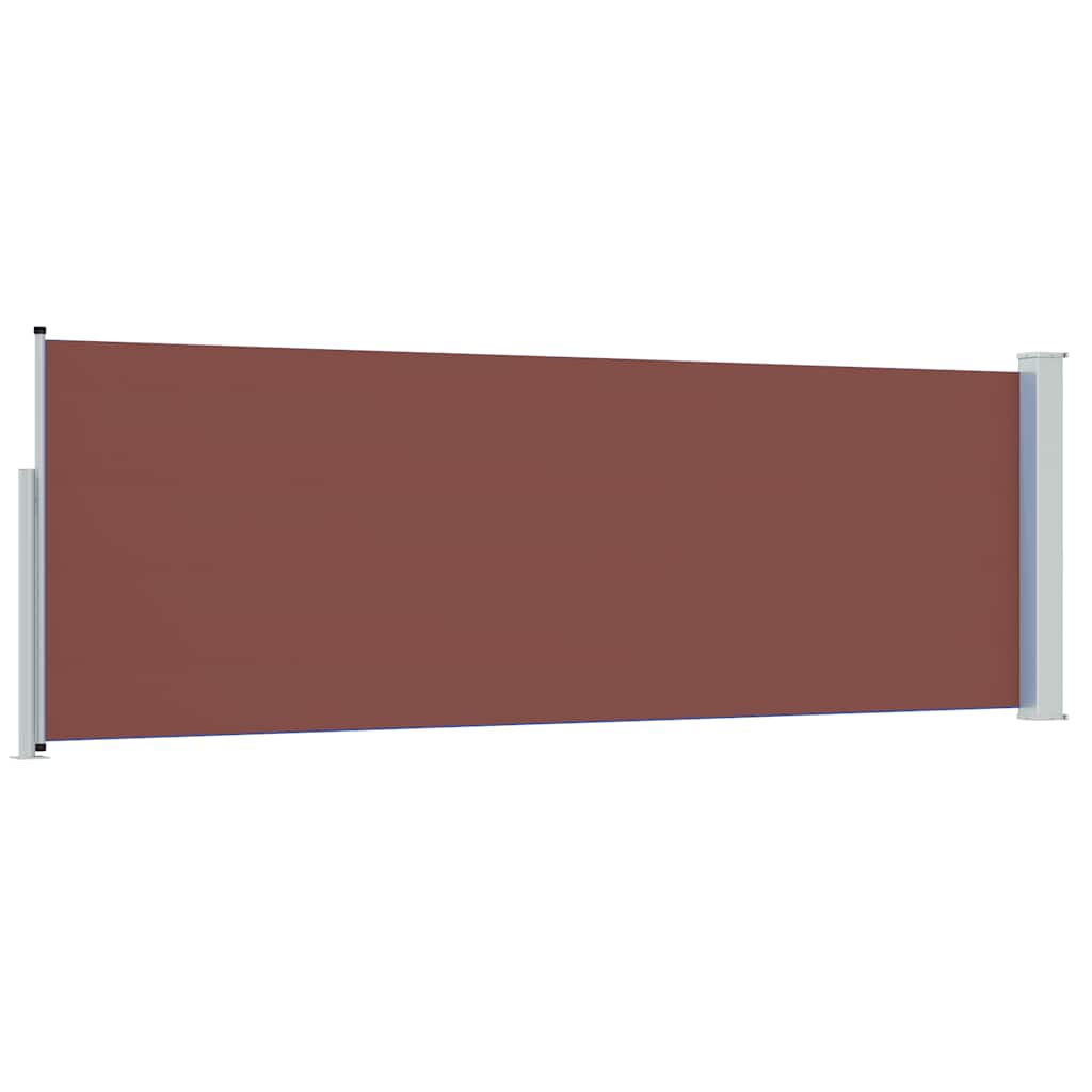 Uvlačiva bočna tenda za terasu 100 x 300 cm smeđa