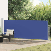 Uvlačiva bočna tenda za terasu 140 x 500 cm plava