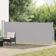 Uvlačiva bočna tenda za terasu 140 x 500 cm siva