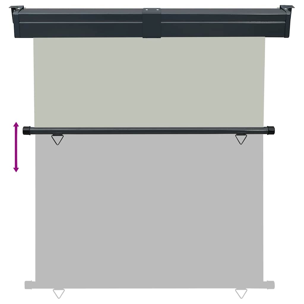 Balkonska bočna tenda 175 x 250 cm siva