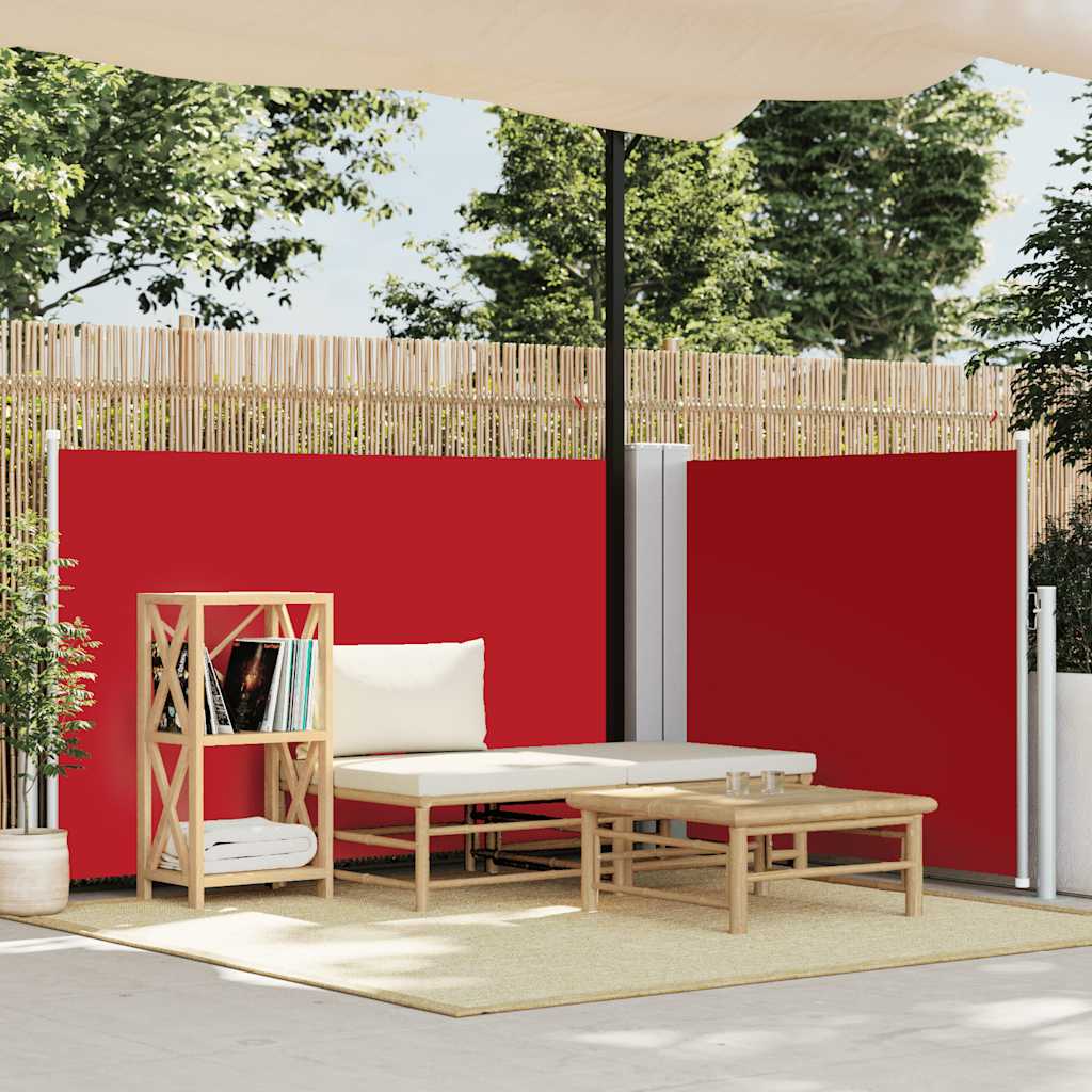 Uvlačiva bočna tenda 100 x 600 cm crvena