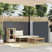 Uvlačiva bočna tenda 120 x 600 cm antracit