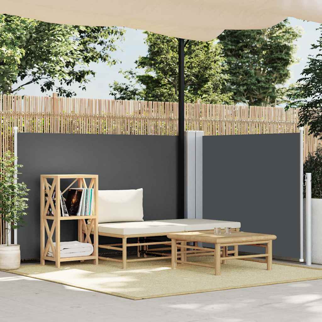 Uvlačiva bočna tenda 120 x 600 cm antracit