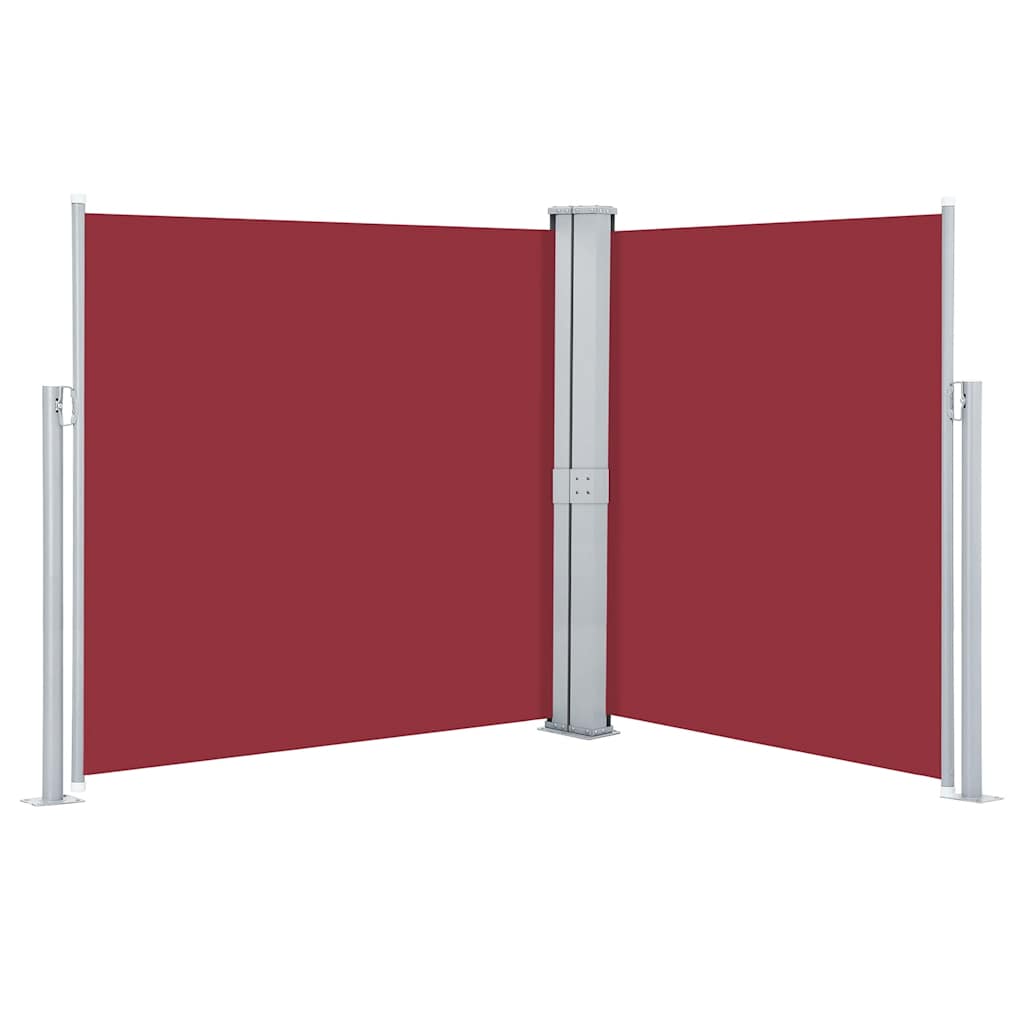 Uvlačiva bočna tenda 170 x 600 cm crvena