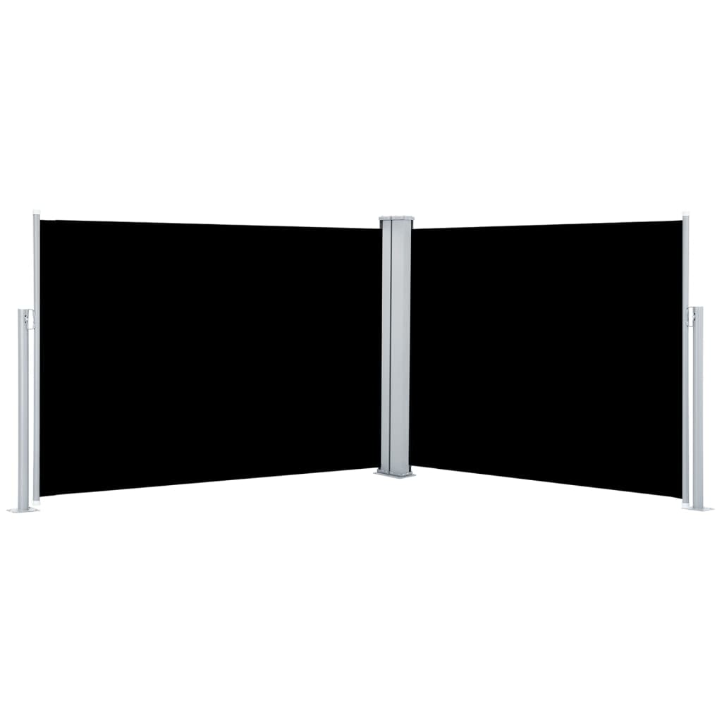 Uvlačiva bočna tenda 100 x 1000 cm crna
