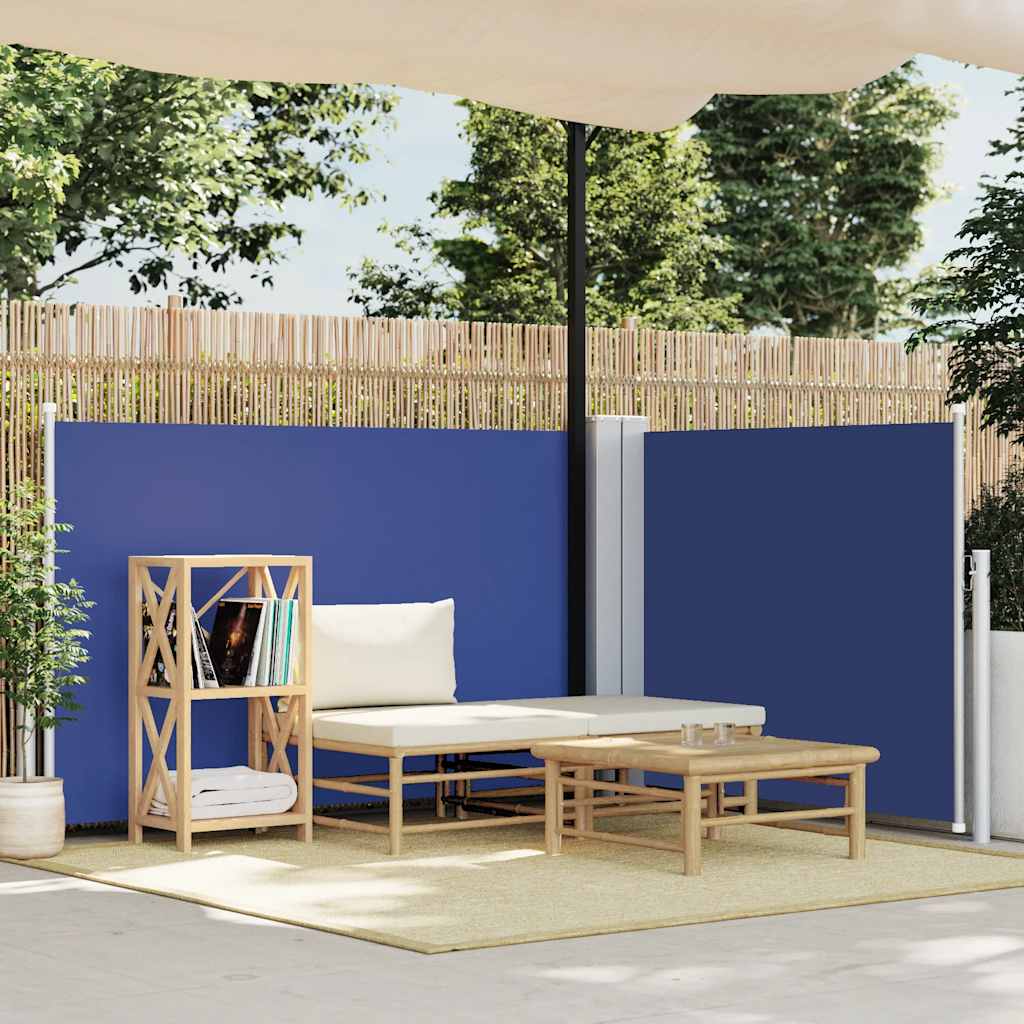 Uvlačiva bočna tenda 120 x 1000 cm plava