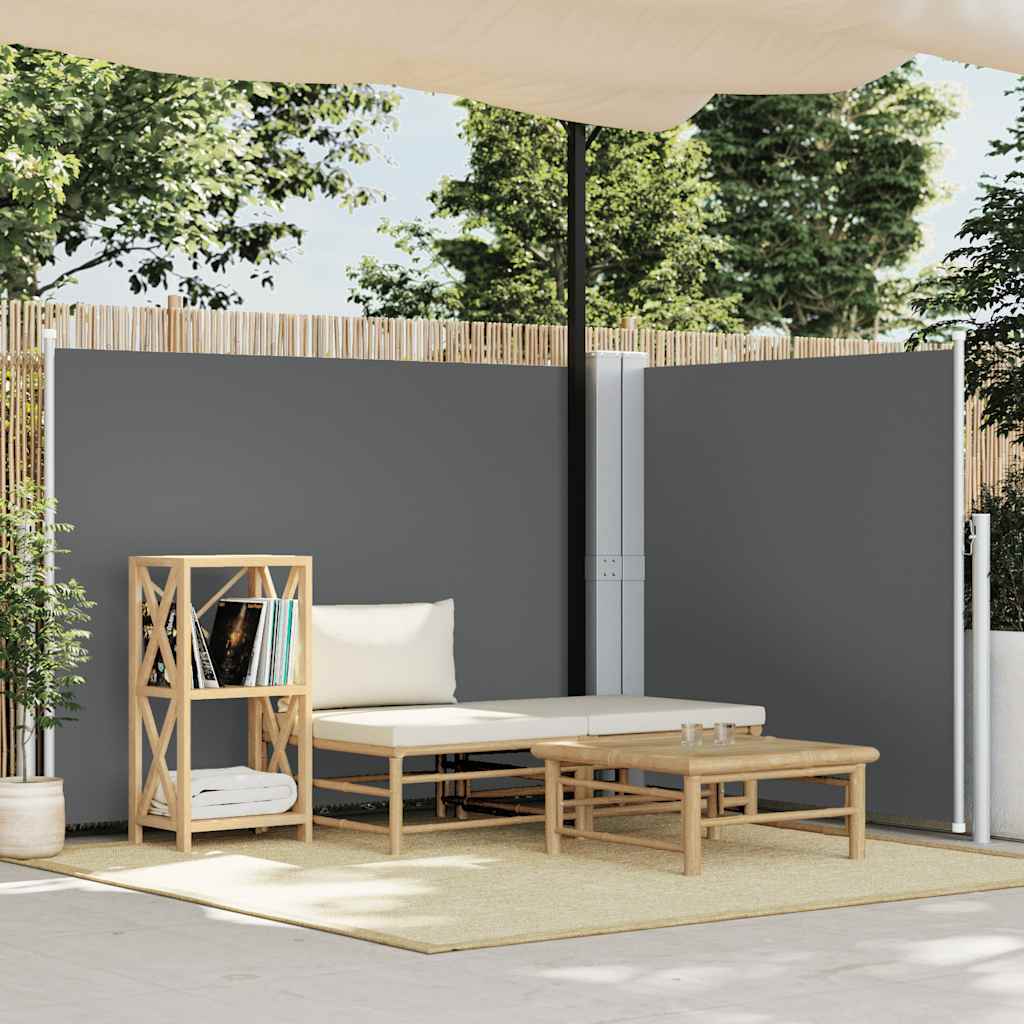Uvlačiva bočna tenda 140 x 1000 cm antracit
