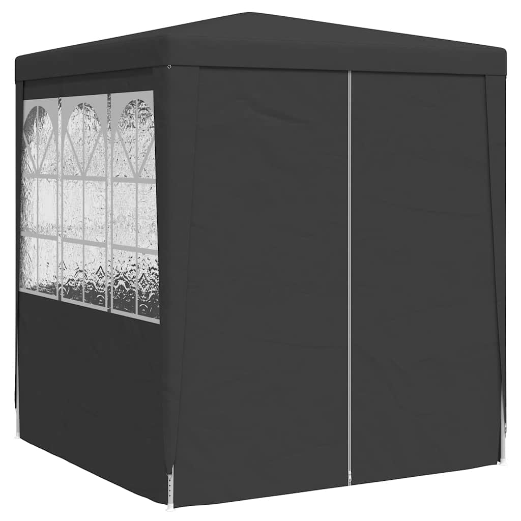 Profesionalni šator za zabave 2,5 x 2,5 m antracit 90 g/m²