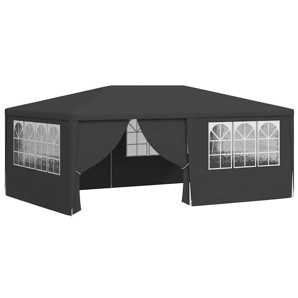 Profesionalni šator za zabave 4 x 6 m antracit 90 g/m²