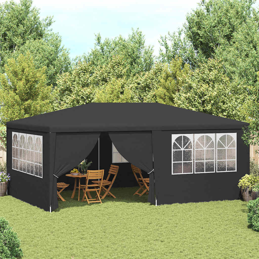 Profesionalni šator za zabave 4 x 6 m antracit 90 g/m²