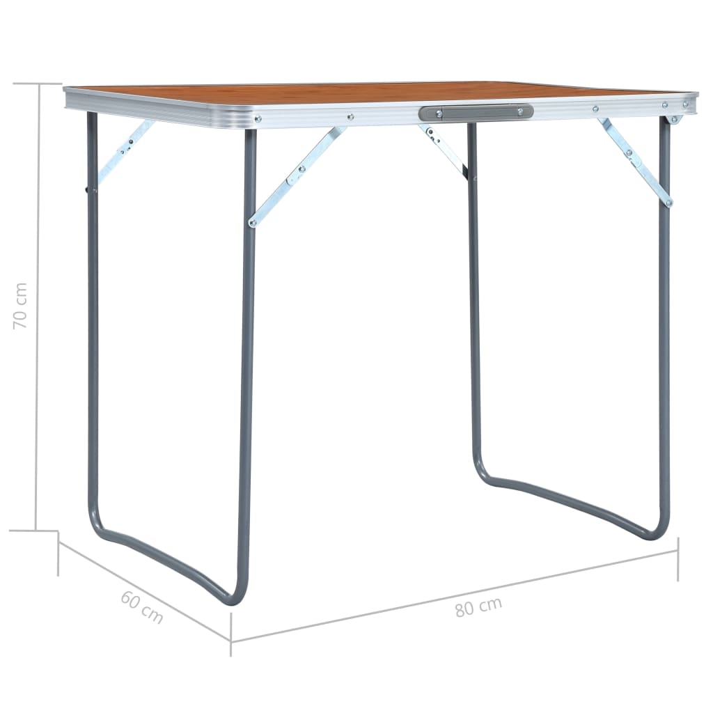 Sklopivi stol za kampiranje s metalnim okvirom 80 x 60 cm