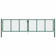 Vrtna mrežasta vrata od čelika 400x100 cm zelena