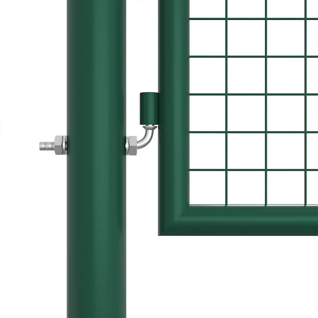 Vrtna mrežasta vrata od čelika 400x125 cm zelena